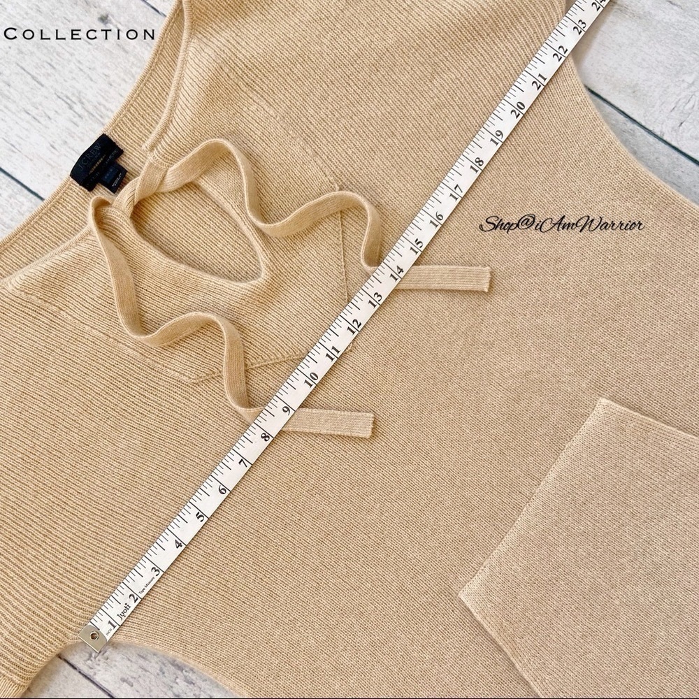 J.Crew Collection Cashmere Kangaroo Pocket Tie Neck Pullover Shop@Iamwarrior View 5